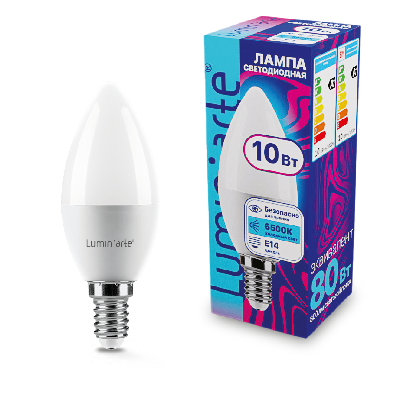 картинка Светодиодная лампа Wolta LSTD-C37-10W6KE14 от магазина pro-decor.kz