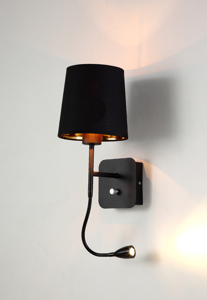 картинка Бра Crystal Lux PABLO AP2 BLACK/BLACK-GOLD Crystal Lux 3450/402 от магазина pro-decor.kz