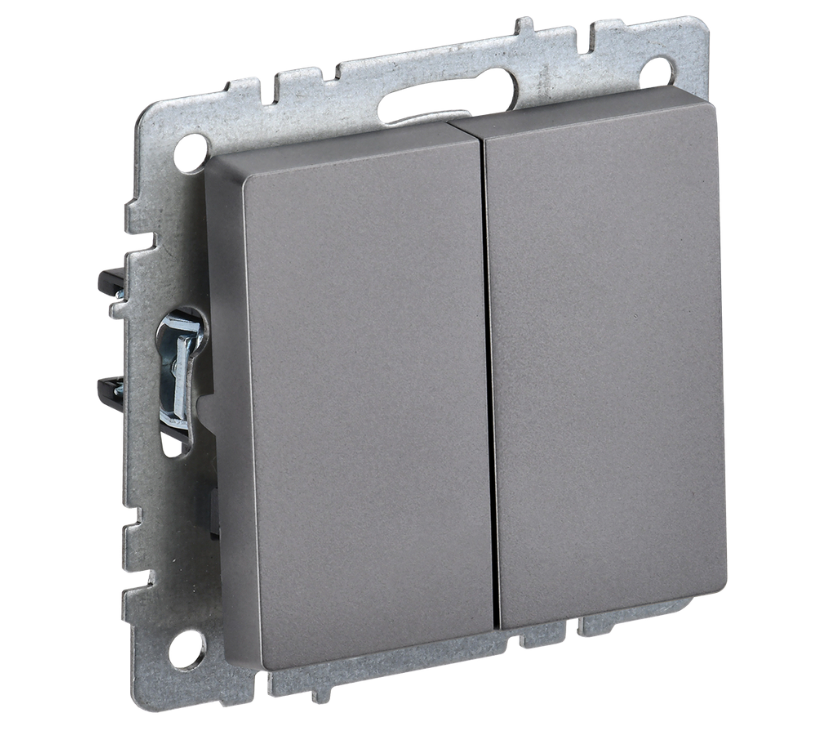 картинка BRITE Выключатель 2-клавишный проходной BR-V22-0-10-K46 от магазина pro-decor.kz