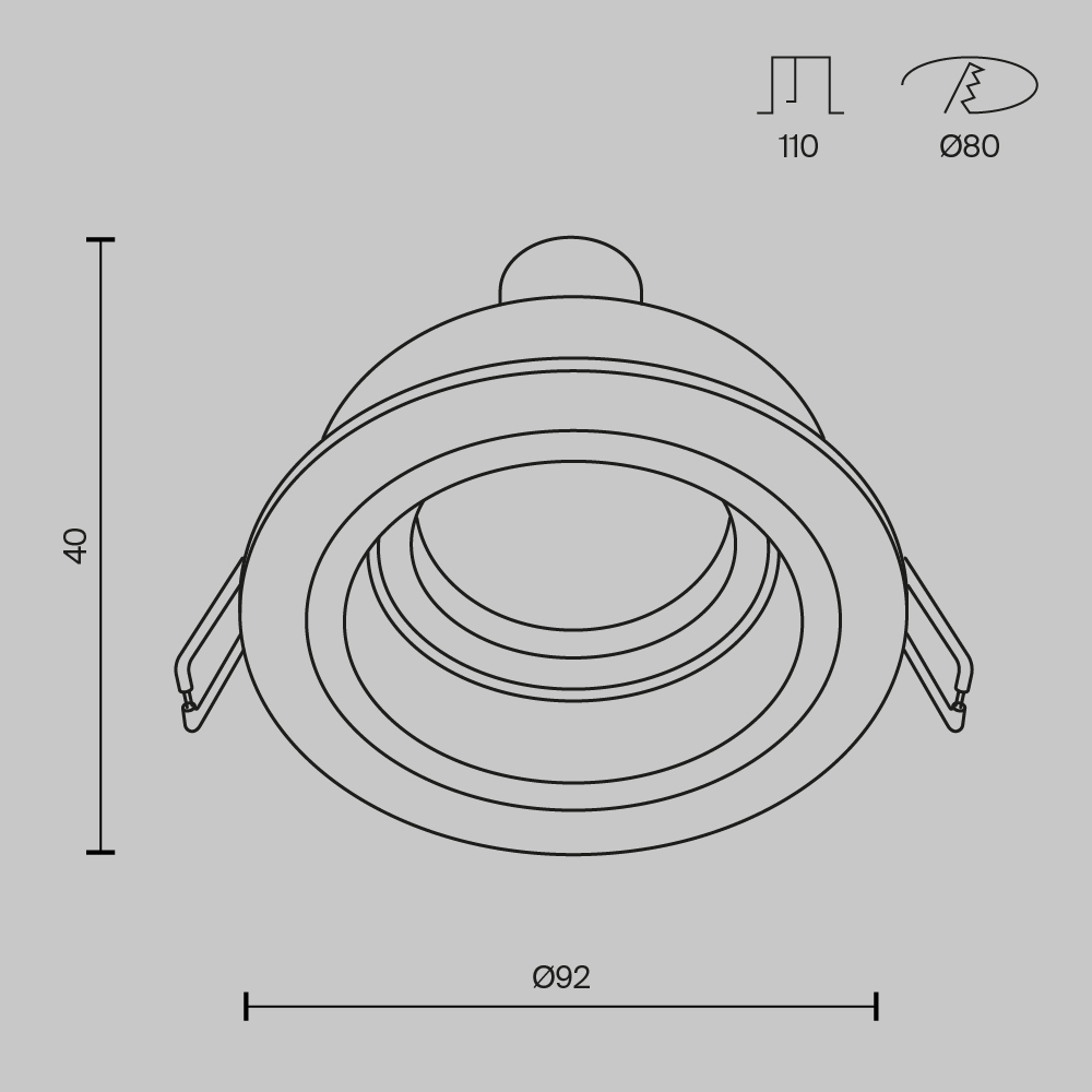 картинка Встраиваемый светильник Maytoni Akron DL025-2-01W от магазина pro-decor.kz