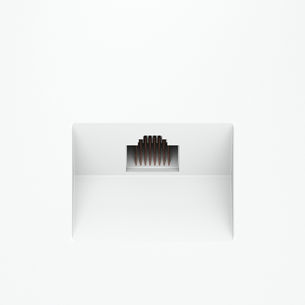 картинка Розетка компьютерная встраиваемая VOLTUM S70 RJ45 кат.6, (белый матовый) VLS060102 от магазина pro-decor.kz