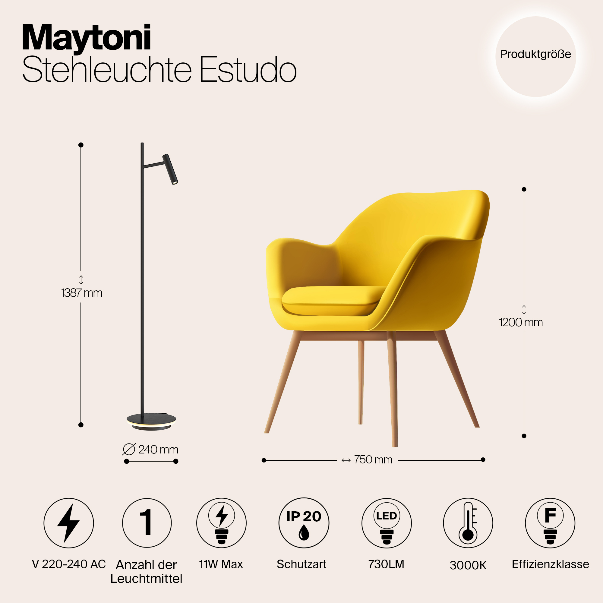 картинка Торшер Maytoni Estudo Z010FL-L8B3K магазин pro-decor.kz являющийся официальным дистрибьютором в Казахстане картинка Торшер Maytoni Estudo Z010FL-L8B3K от магазина pro-decor.kz