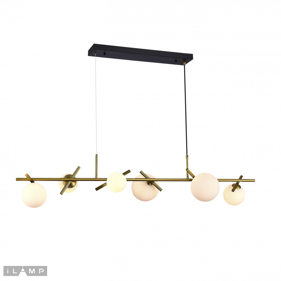 картинка Светильник подвесной iLamp Golden 2134-6L BR+MBK магазин pro-decor.kz являющийся официальным дистрибьютором в Казахстане картинка Светильник подвесной iLamp Golden 2134-6L BR+MBK от магазина pro-decor.kz