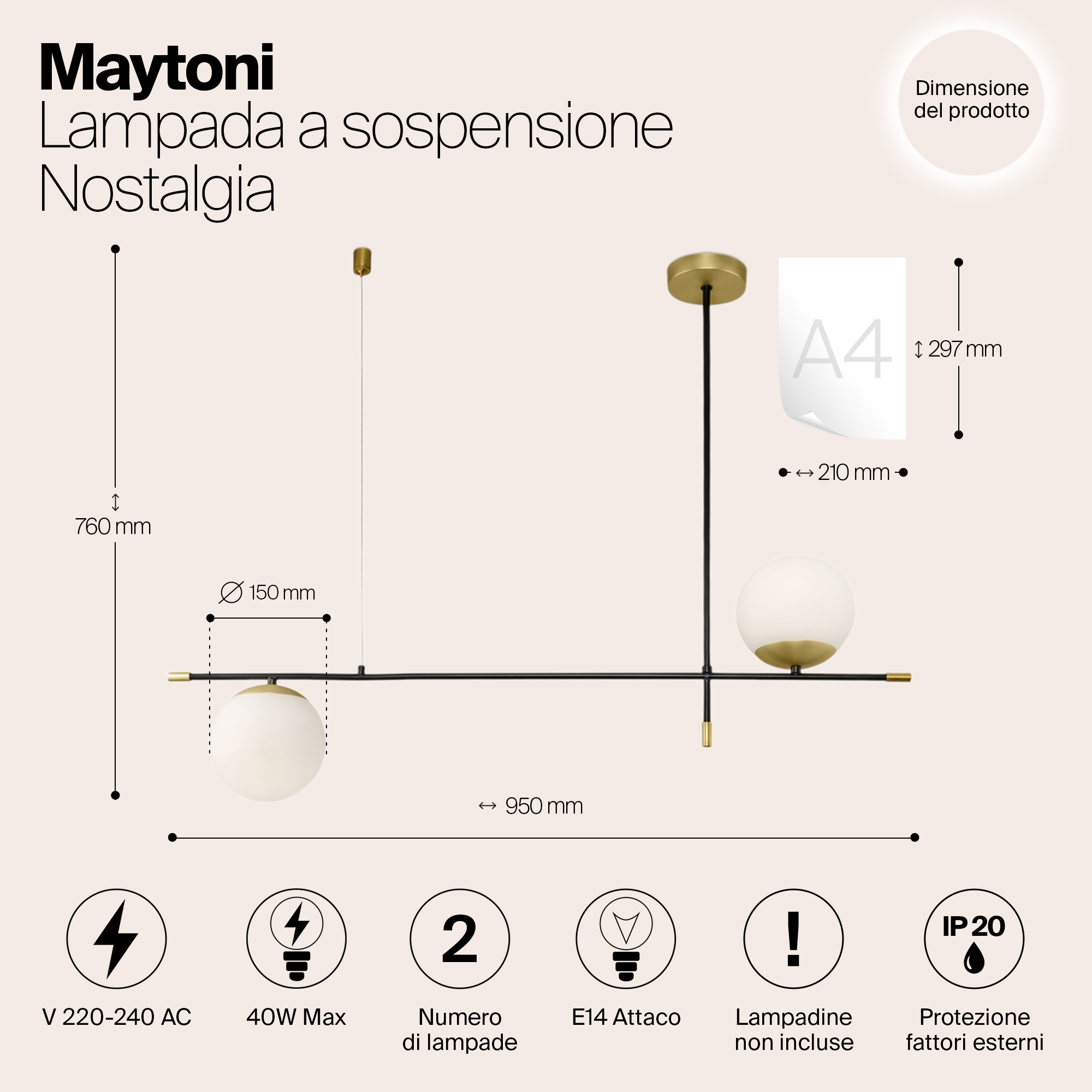 картинка Подвесной светильник Maytoni Nostalgia MOD048PL-02G магазин pro-decor.kz являющийся официальным дистрибьютором в Казахстане картинка Подвесной светильник Maytoni Nostalgia MOD048PL-02G от магазина pro-decor.kz