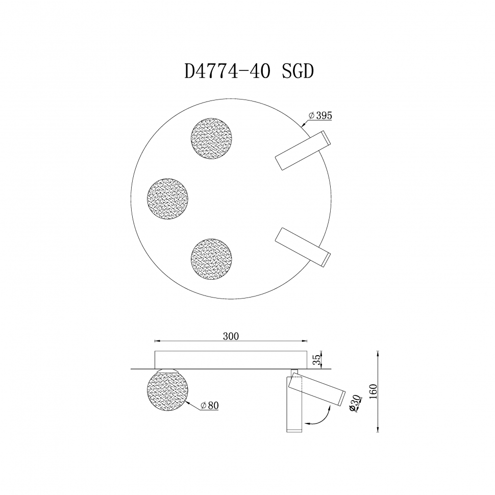 картинка Светильник потолочный iLedex Telescope iLedex D4774-40 SGD магазин pro-decor.kz являющийся официальным дистрибьютором в Казахстане картинка Светильник потолочный iLedex Telescope iLedex D4774-40 SGD от магазина pro-decor.kz