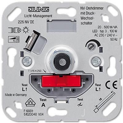 картинка Диммер поворотно-нажимной Jung 225NVDE от магазина pro-decor.kz