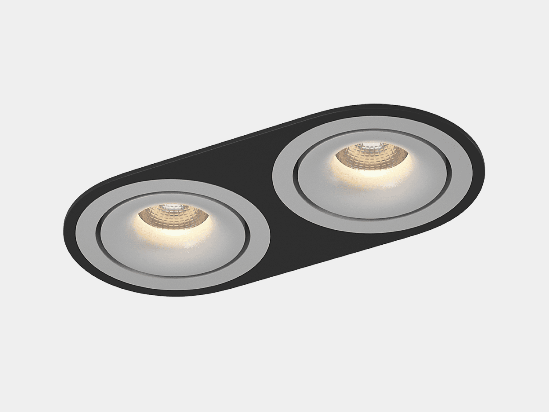 картинка Рамка двойная для серии COMBO 1 круглая, черная от магазина pro-decor.kz