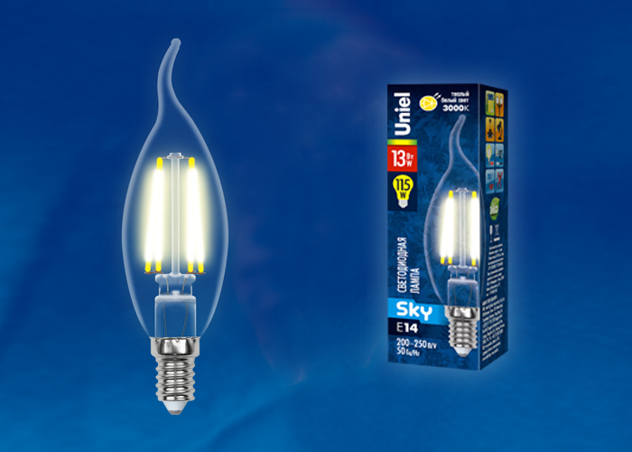 картинка LED-CW35-13W/3000K/E14/CL PLS02WH от магазина pro-decor.kz