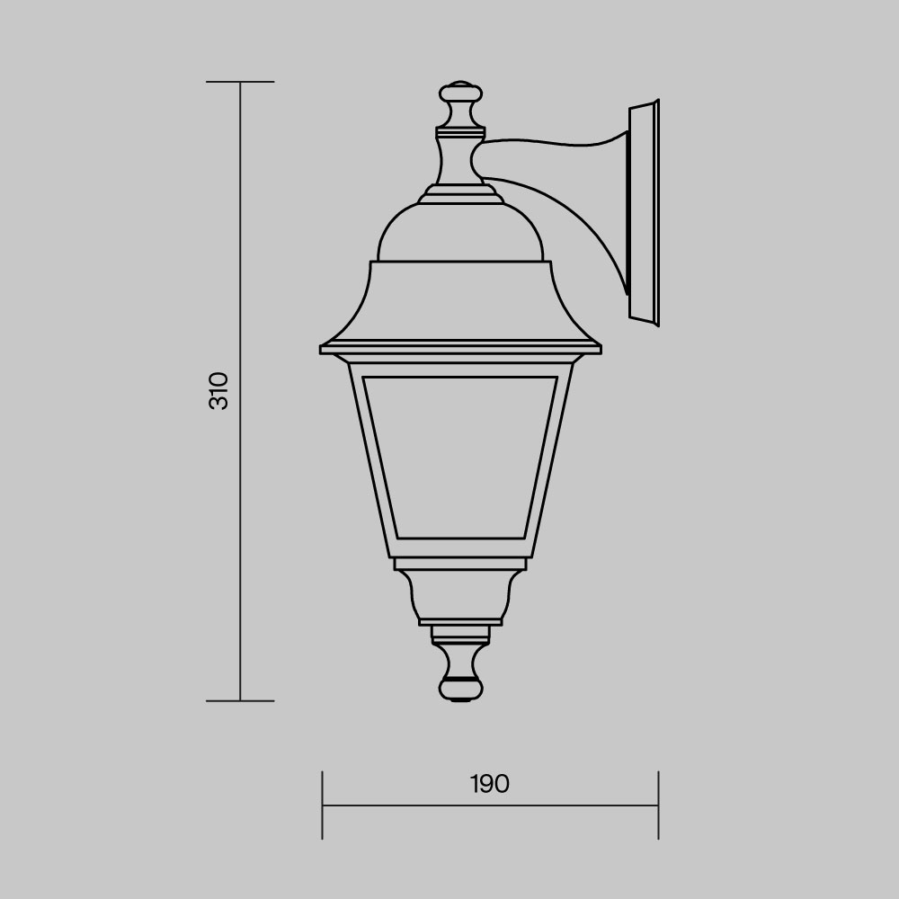 картинка Уличный настенный светильник Maytoni Abbey Road O003WL-01B от магазина pro-decor.kz