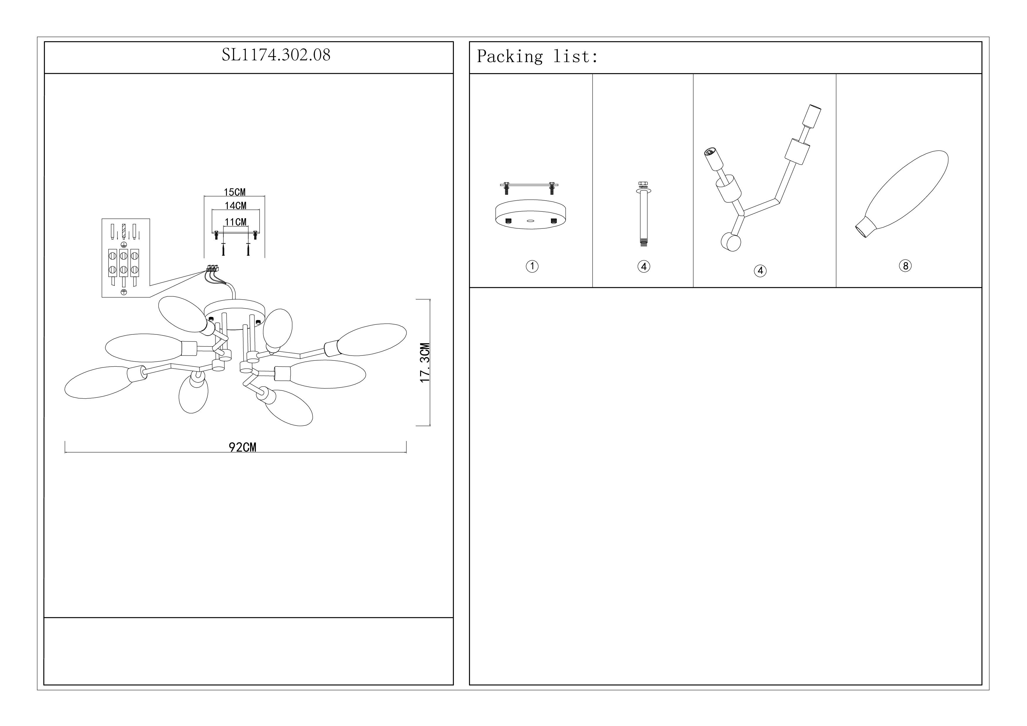 картинка Потолочная люстра ST Luce Desima SL1174.302.08 от магазина pro-decor.kz