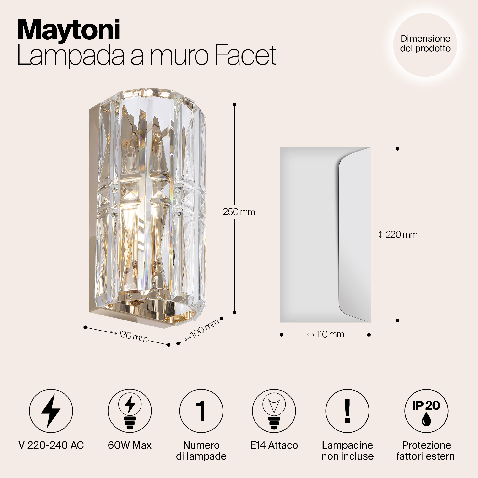 картинка Настенный светильник (бра) Maytoni MOD094WL-01G магазин pro-decor.kz являющийся официальным дистрибьютором в Казахстане картинка Настенный светильник (бра) Maytoni MOD094WL-01G от магазина pro-decor.kz