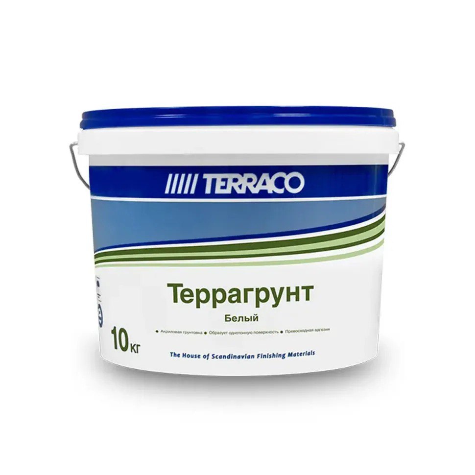 Купить Грунтовка TERRACO Террагрунт (10кг) Белый С Грунтовка TERRACO Террагрунт (10кг) Белый С