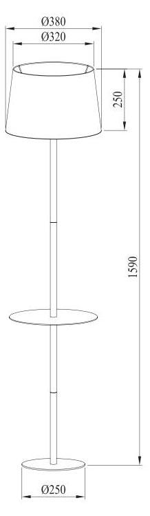 картинка Торшер Arte Lamp Connor A2102PN-1WH от магазина pro-decor.kz