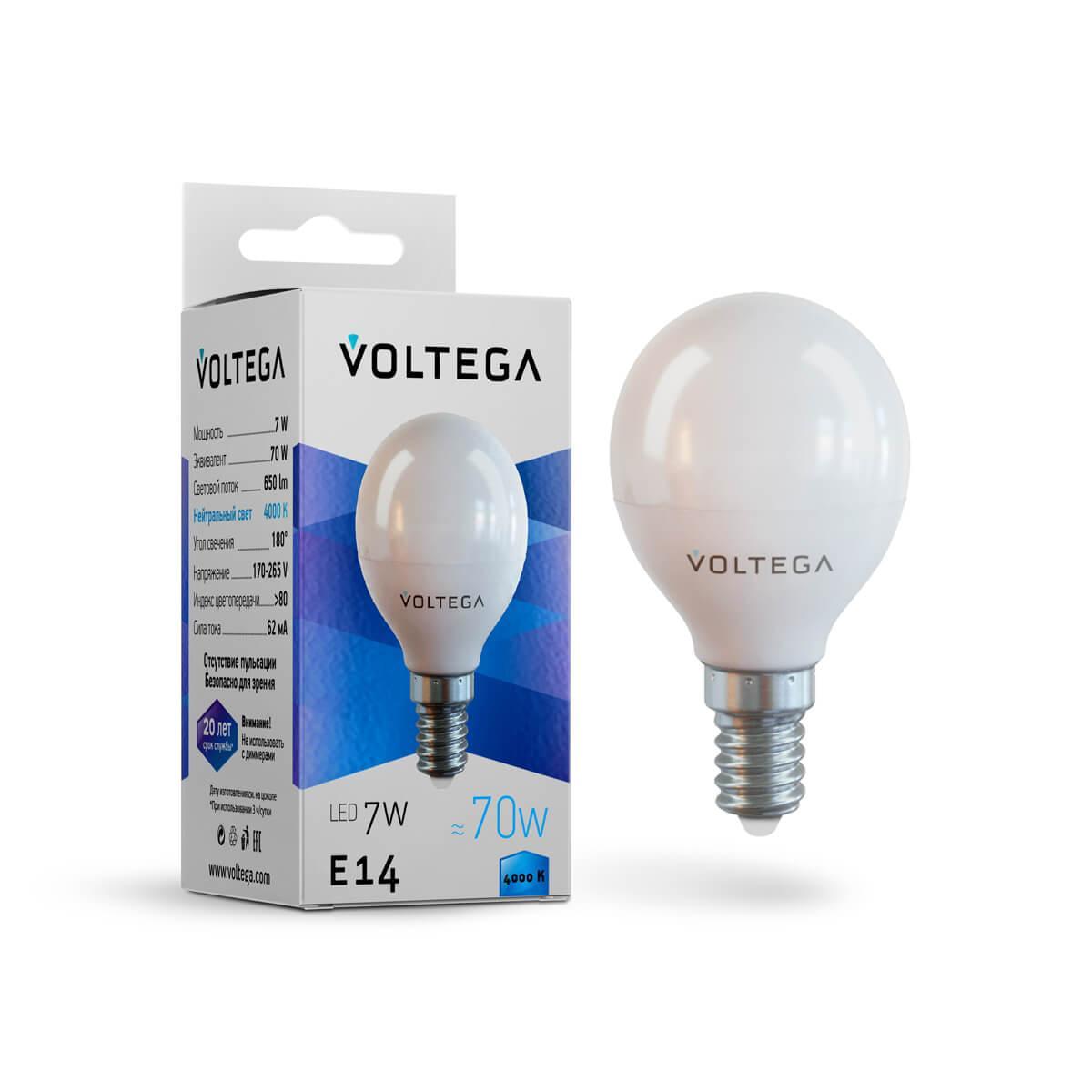 картинка Лампа светодиодная Voltega E14 7W 4000К матовая VG2-G45E14cold7W 7055 магазин pro-decor.kz являющийся официальным дистрибьютором в Казахстане картинка Лампа светодиодная Voltega E14 7W 4000К матовая VG2-G45E14cold7W 7055 от магазина pro-decor.kz
