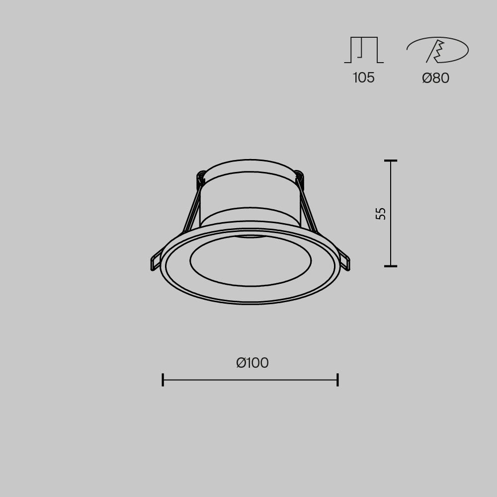 картинка Встраиваемый светильник Technical DL094-GU10-W от магазина pro-decor.kz