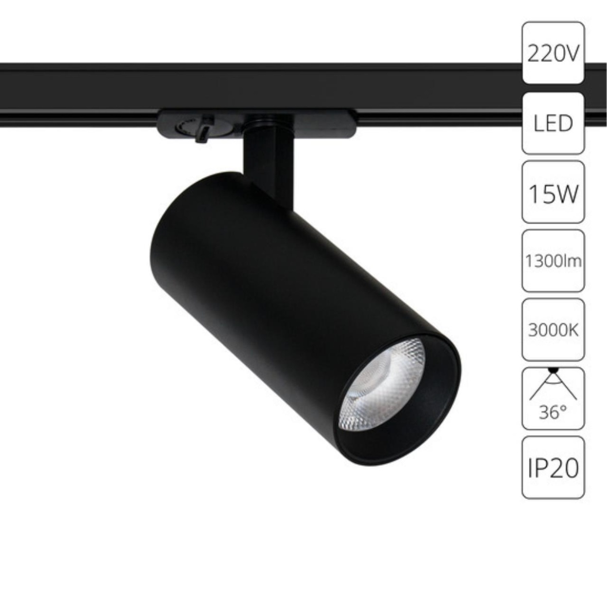 картинка Трековый светильник Arte Lamp BENE A1936PL-1BK от магазина pro-decor.kz