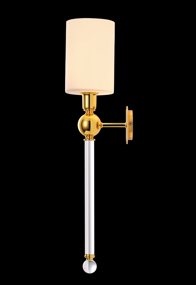картинка Бра Crystal Lux MIRABELLA AP1 GOLD/WHITE Crystal Lux 0420/401 от магазина pro-decor.kz