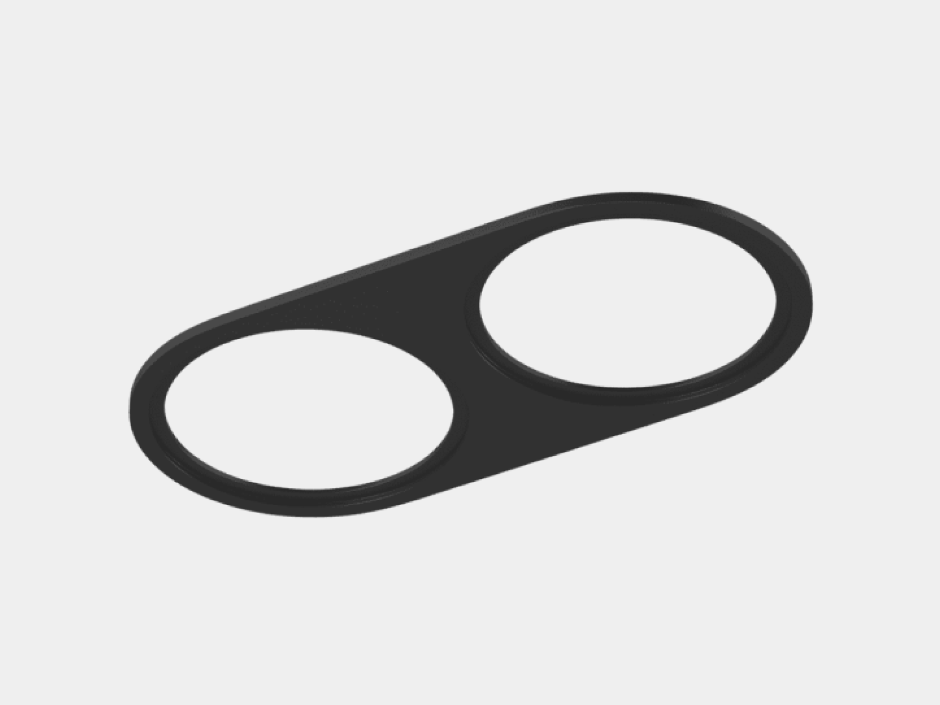 картинка Рамка двойная для серии COMBO 1 круглая, черная от магазина pro-decor.kz