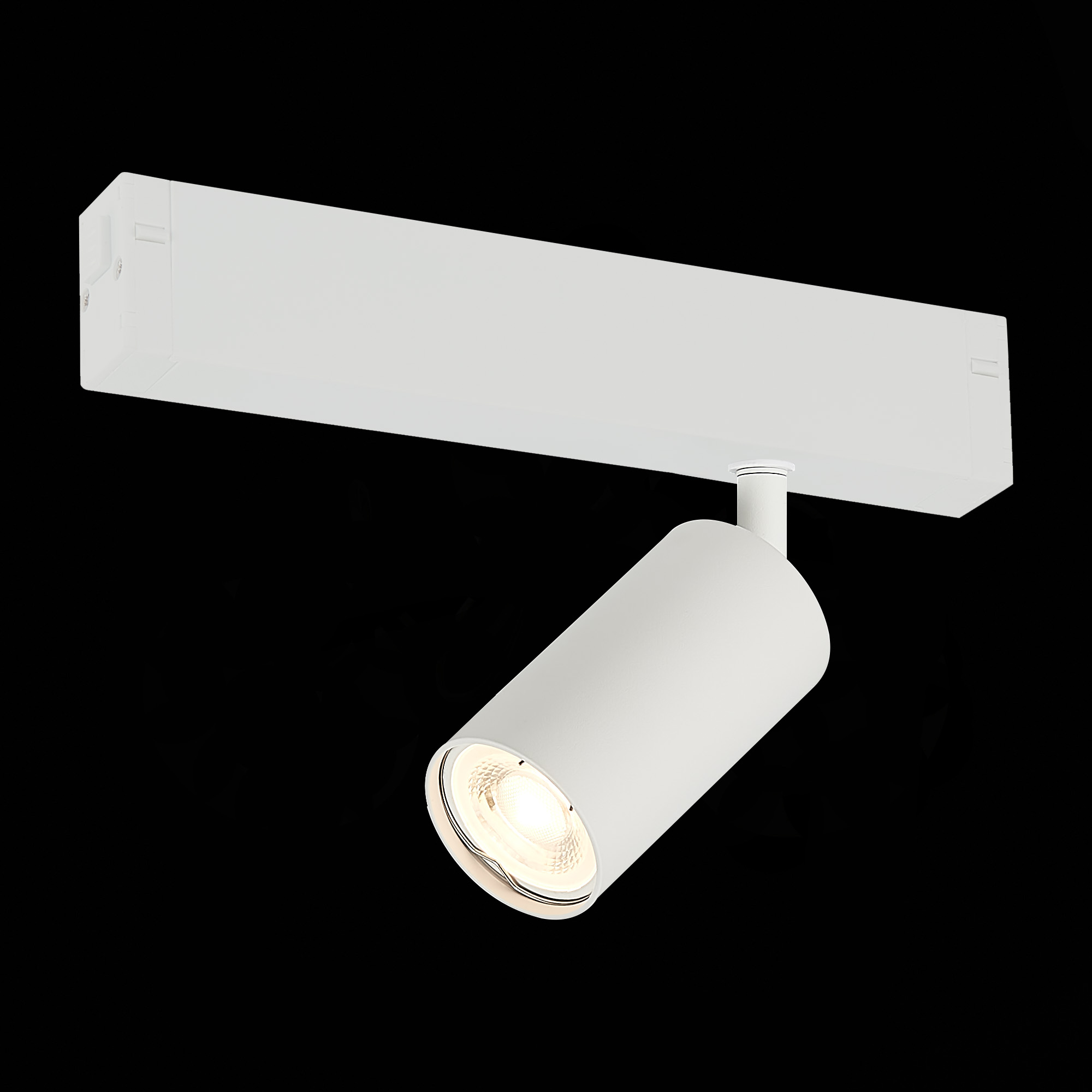 картинка ST503.506.01 Св-к трек. Мат. белый GU10 1*50W  IP20 L100xW54xH142 180-240V Без ламп SKYLINE 220 от магазина pro-decor.kz