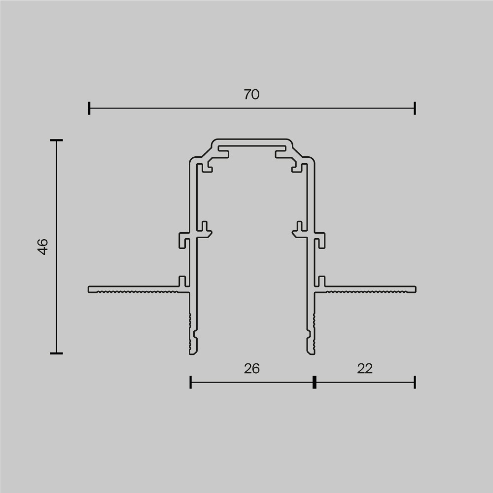 картинка Шинопровод встраиваемый Technical TRX034-422.12B от магазина pro-decor.kz