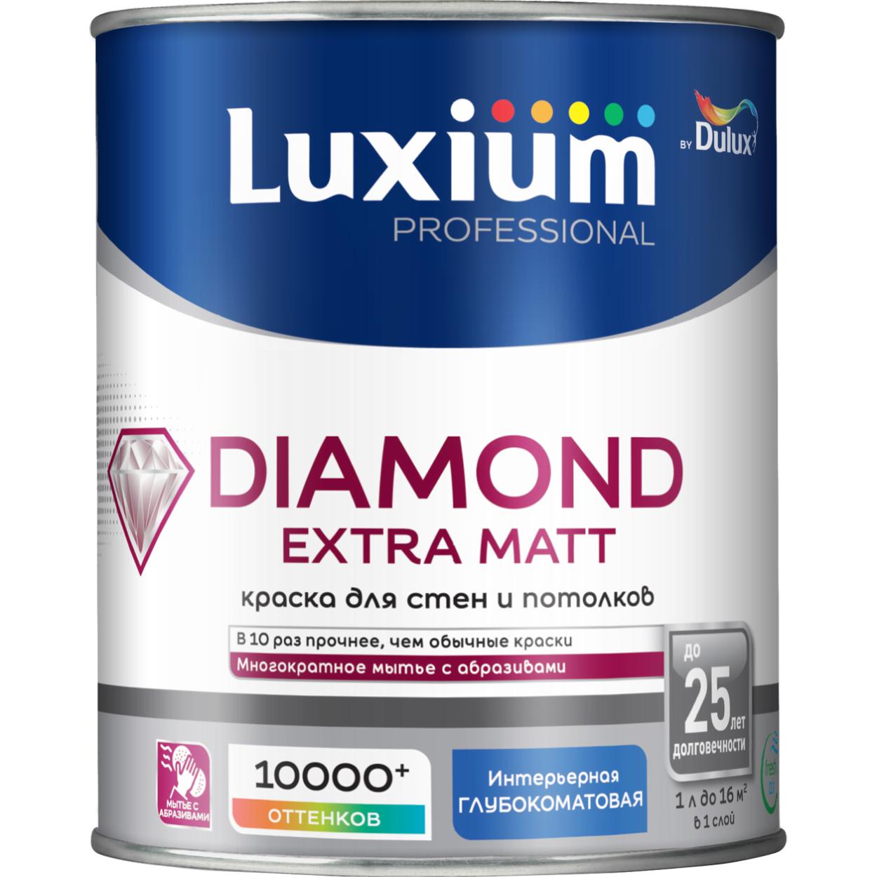 Купить Краска Luxium Prof Diamond Ext Matt глуб/мт BW1л Краска Luxium Prof Diamond Ext Matt глуб/мт BW1л