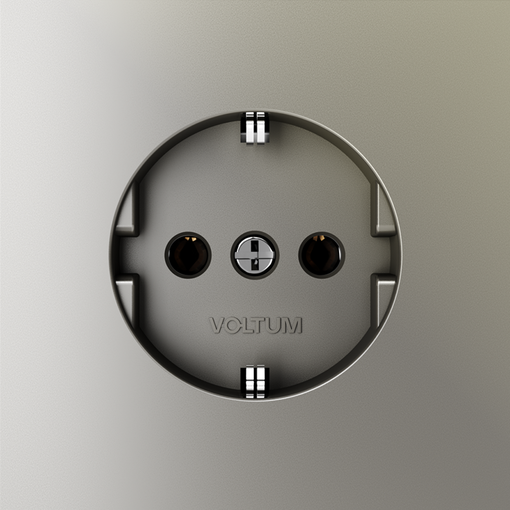 картинка Розетка встраиваемая VOLTUM S70 с заземлением 16А, (шелк) VLS040104 от магазина pro-decor.kz