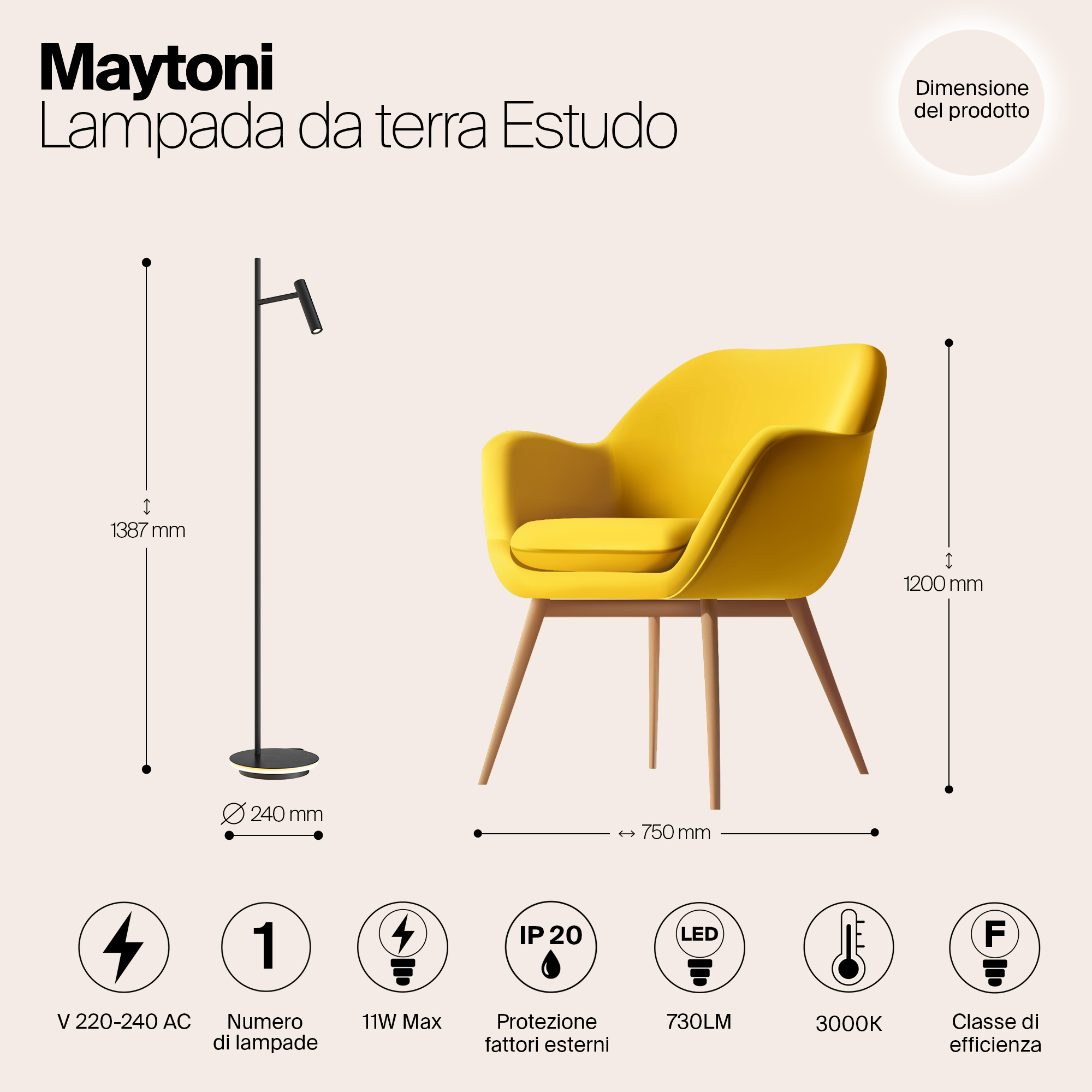 картинка Торшер Maytoni Estudo Z010FL-L8B3K магазин pro-decor.kz являющийся официальным дистрибьютором в Казахстане картинка Торшер Maytoni Estudo Z010FL-L8B3K от магазина pro-decor.kz
