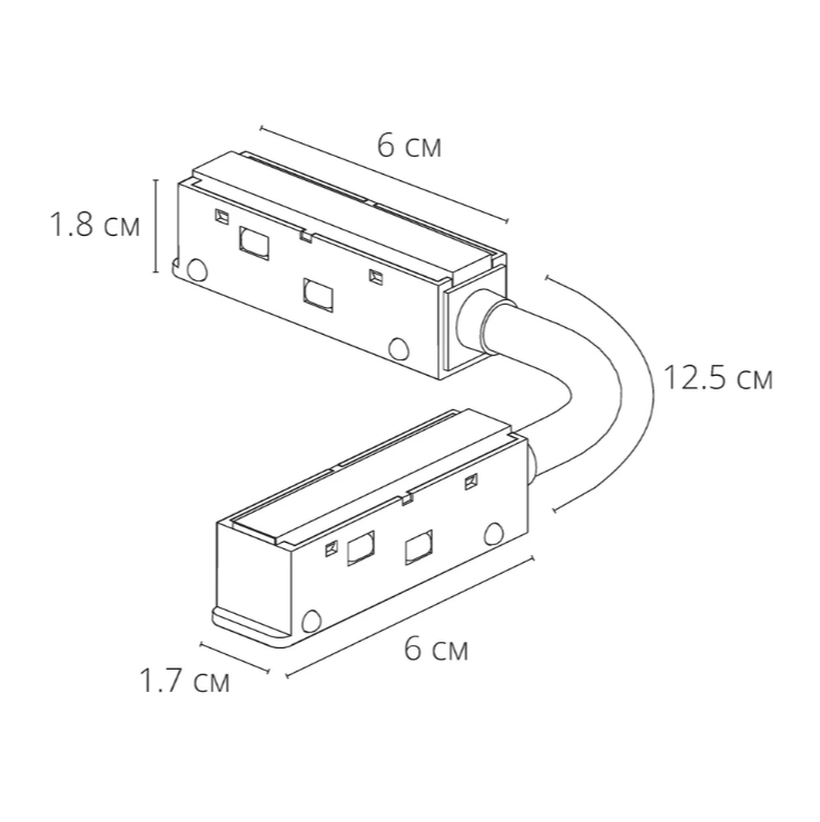 картинка Коннектор гибкий для шинопровода Arte Lamp OPTIMA A740406N от магазина pro-decor.kz