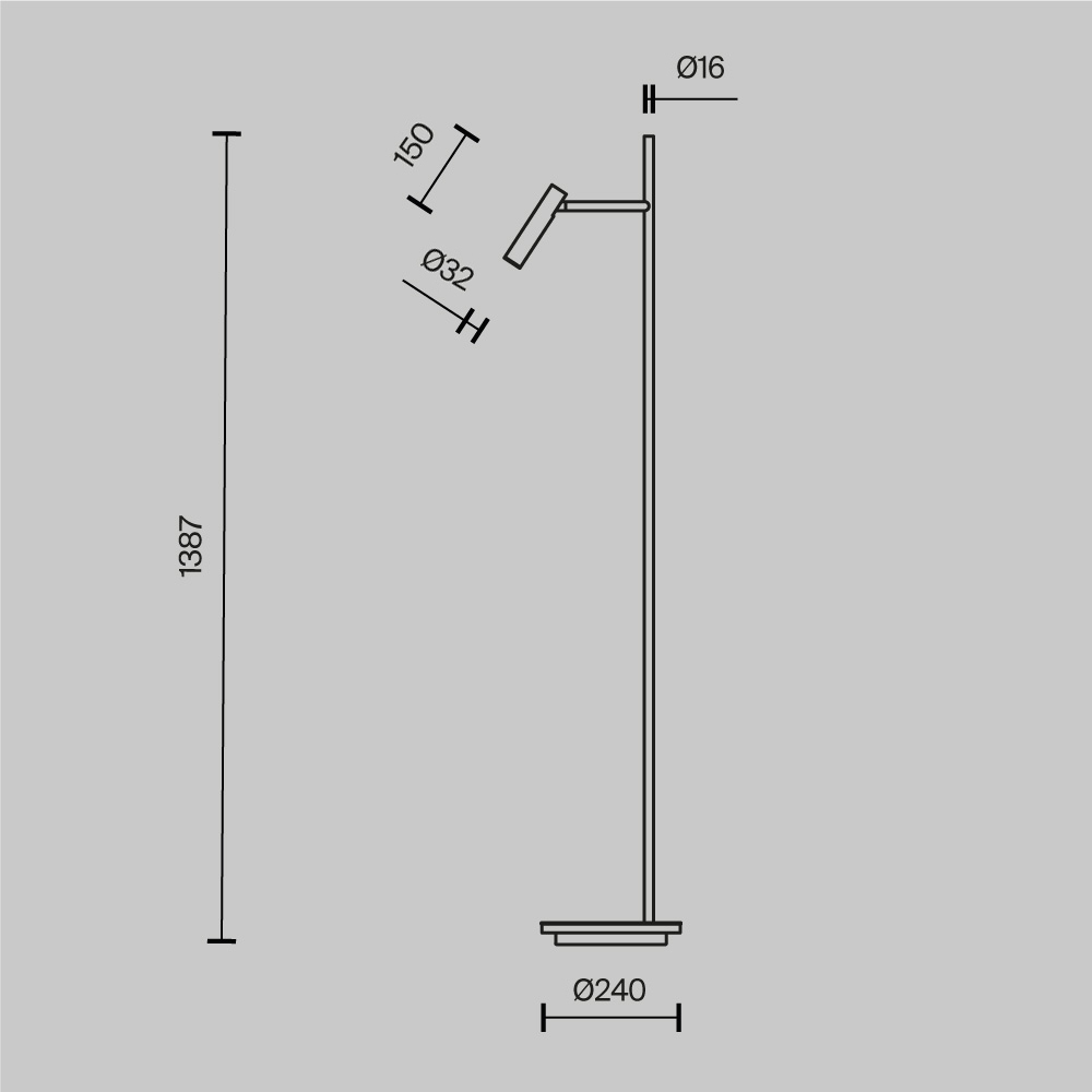 картинка Торшер Maytoni Estudo Z010FL-L8W3K от магазина pro-decor.kz