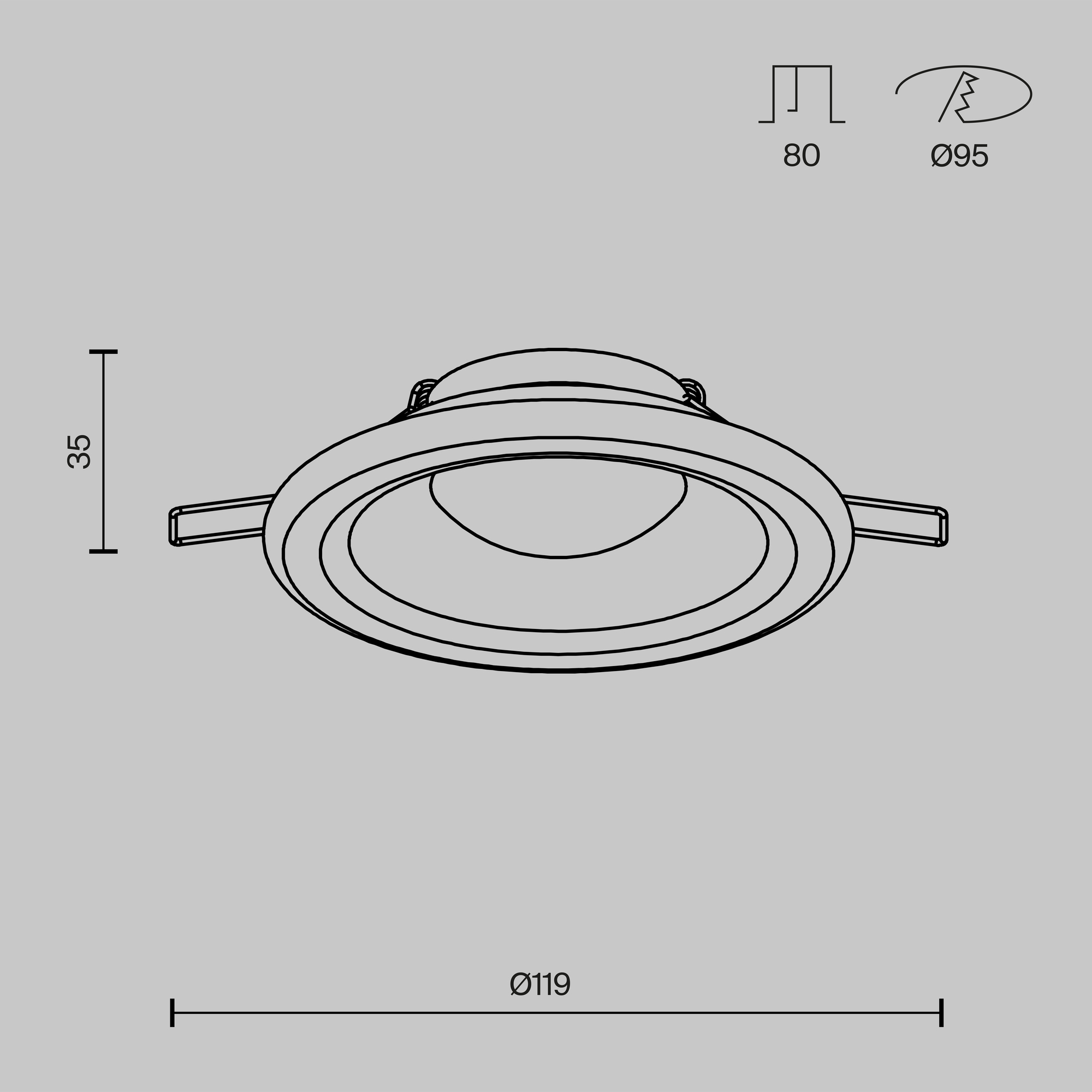 картинка Встраиваемый светильник Technical DL097-GU10-W от магазина pro-decor.kz