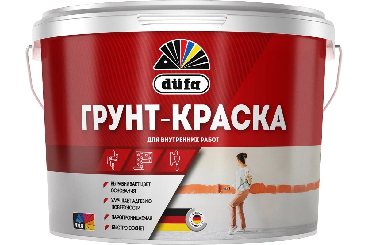 Купить Dufa ГРУНТ-КРАСКА 2,5л Dufa ГРУНТ-КРАСКА 2,5л