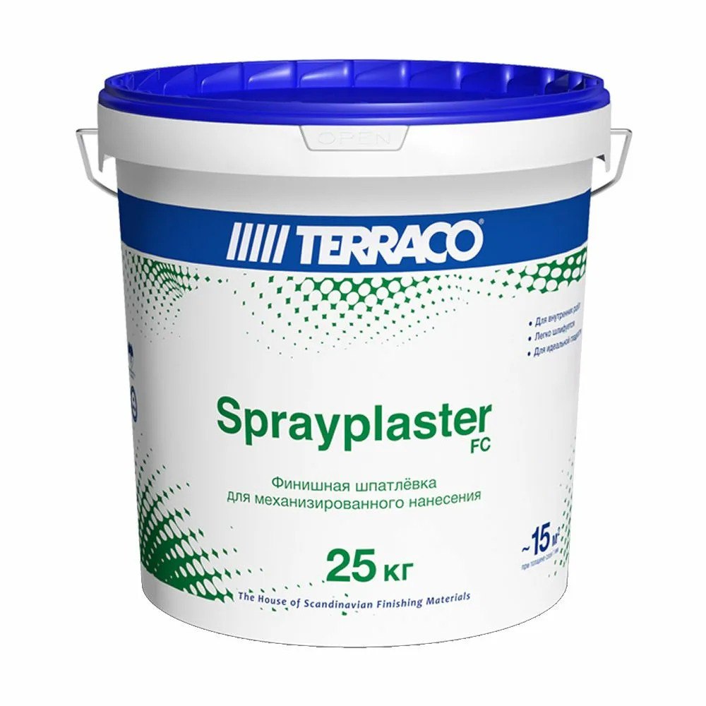Купить Шпатлевка TERRACO Sprayplaster FC (25кг) финишная Шпатлевка TERRACO Sprayplaster FC (25кг) финишная