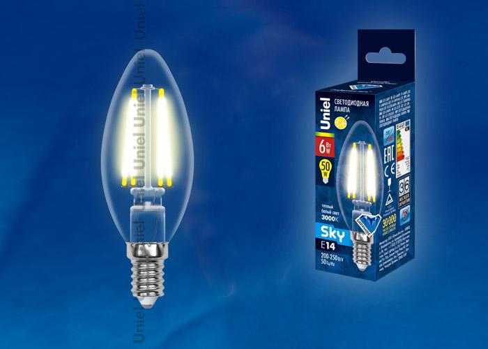 картинка LED-C35-6W/WW/E14/CL PLS02WH от магазина pro-decor.kz