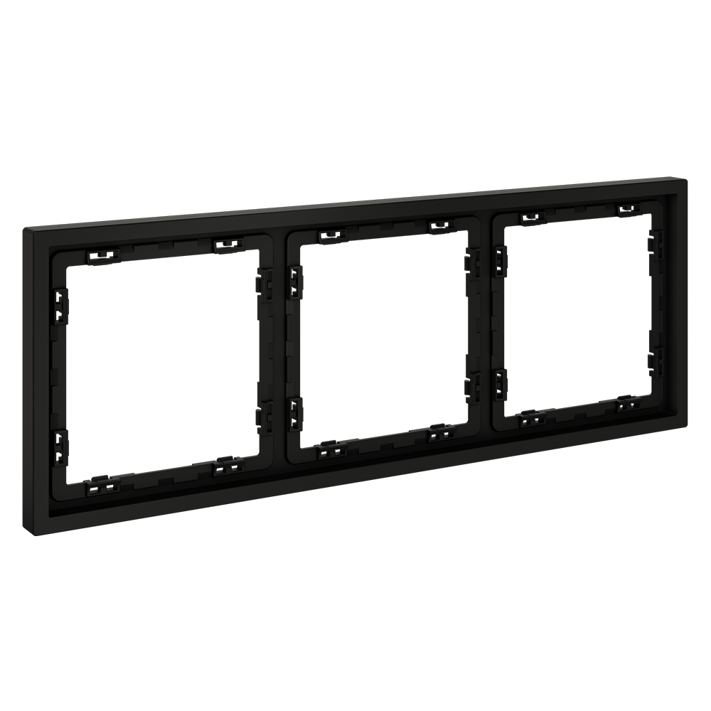 картинка Рамка пластиковая VOLTUM S70 на 3 поста, (черный матовый) VLS100308 от магазина pro-decor.kz