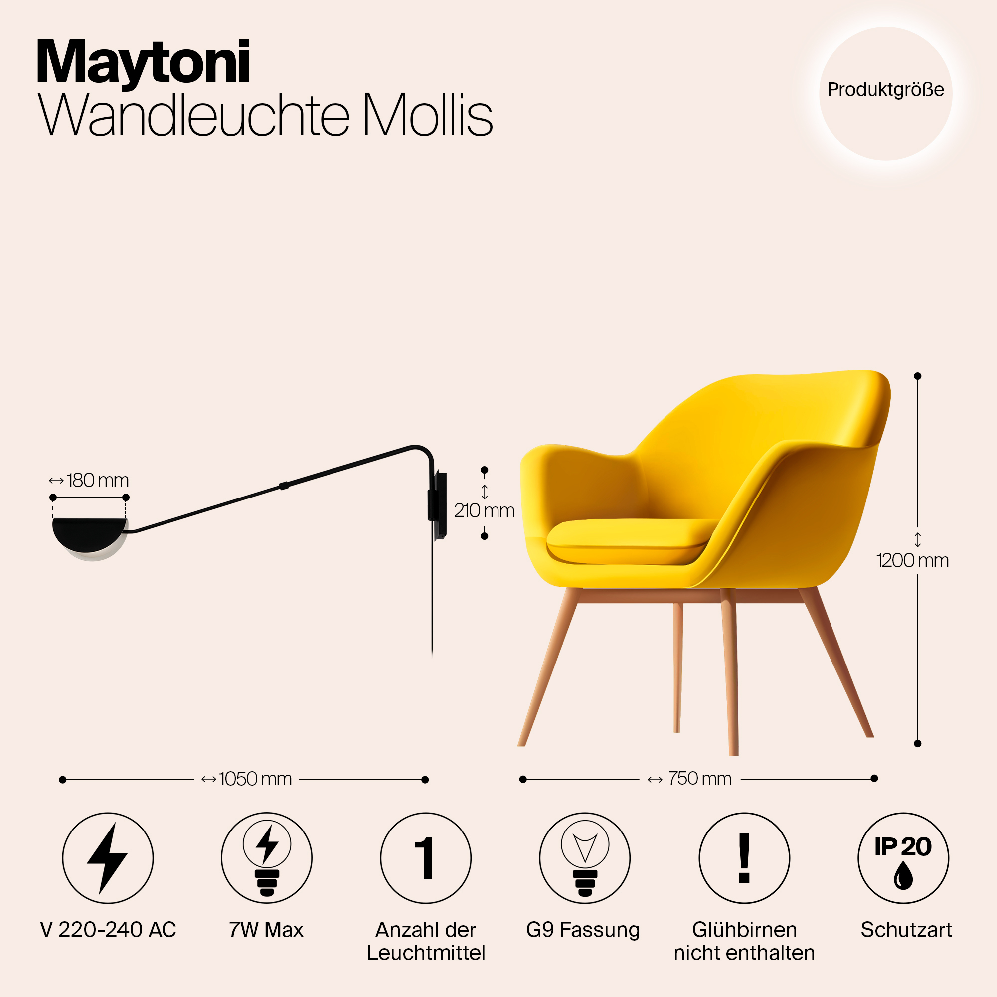 картинка Настенный светильник (бра) Maytoni MOD126WL-01B1 магазин pro-decor.kz являющийся официальным дистрибьютором в Казахстане картинка Настенный светильник (бра) Maytoni MOD126WL-01B1 от магазина pro-decor.kz