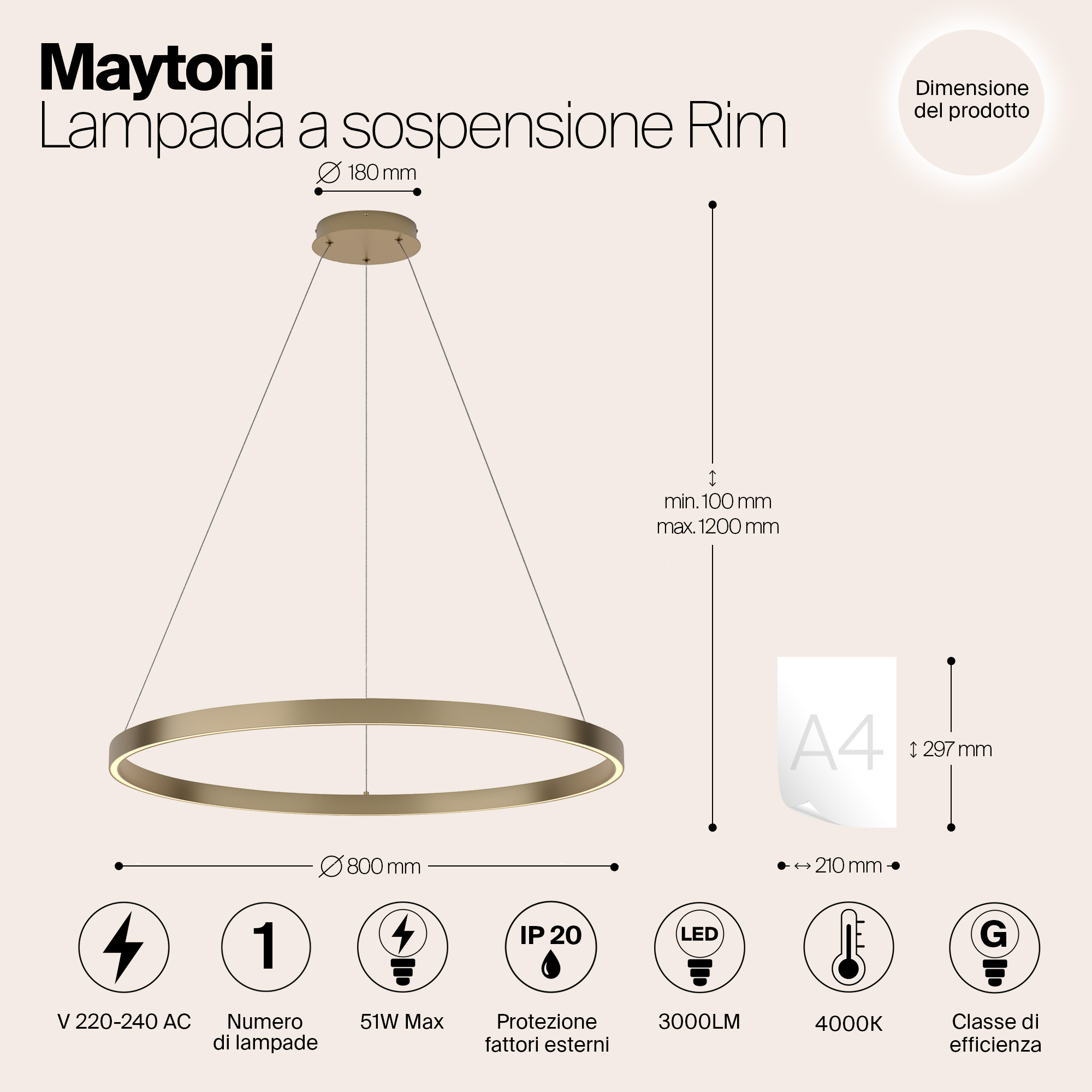 картинка Подвесной светильник Maytoni MOD058PL-L42BS3K от магазина pro-decor.kz