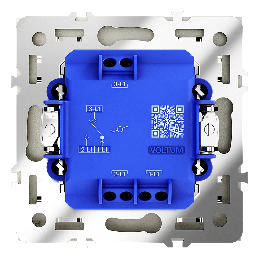 картинка Проходной переключатель встраиваемый VOLTUM S70 одноклавишный 10А, (шелк) VLS010304 от магазина pro-decor.kz