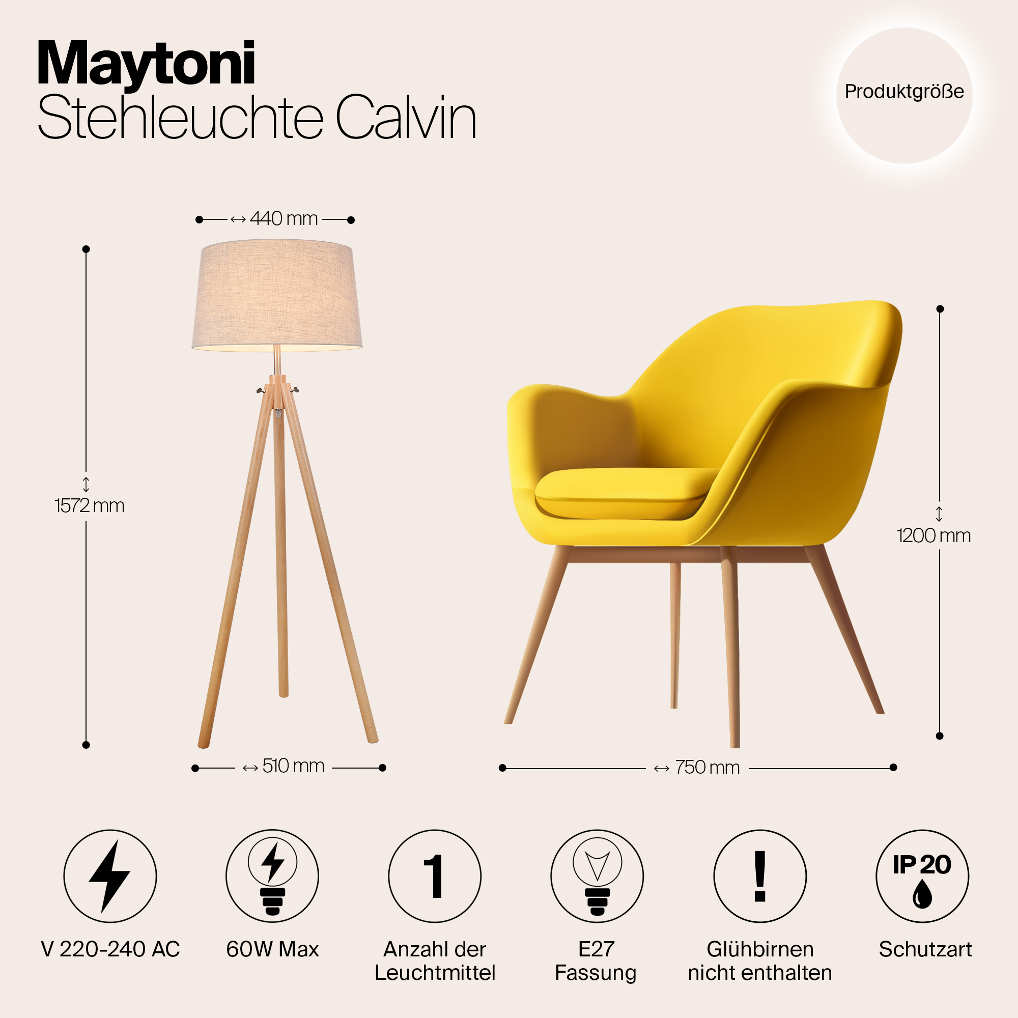 картинка Торшер Maytoni Calvin Z177-FL-01-BR от магазина pro-decor.kz