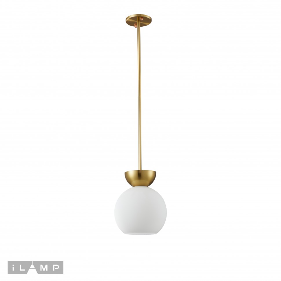 картинка Светильник подвесной iLamp Mono P6079-1 GD+WH от магазина pro-decor.kz