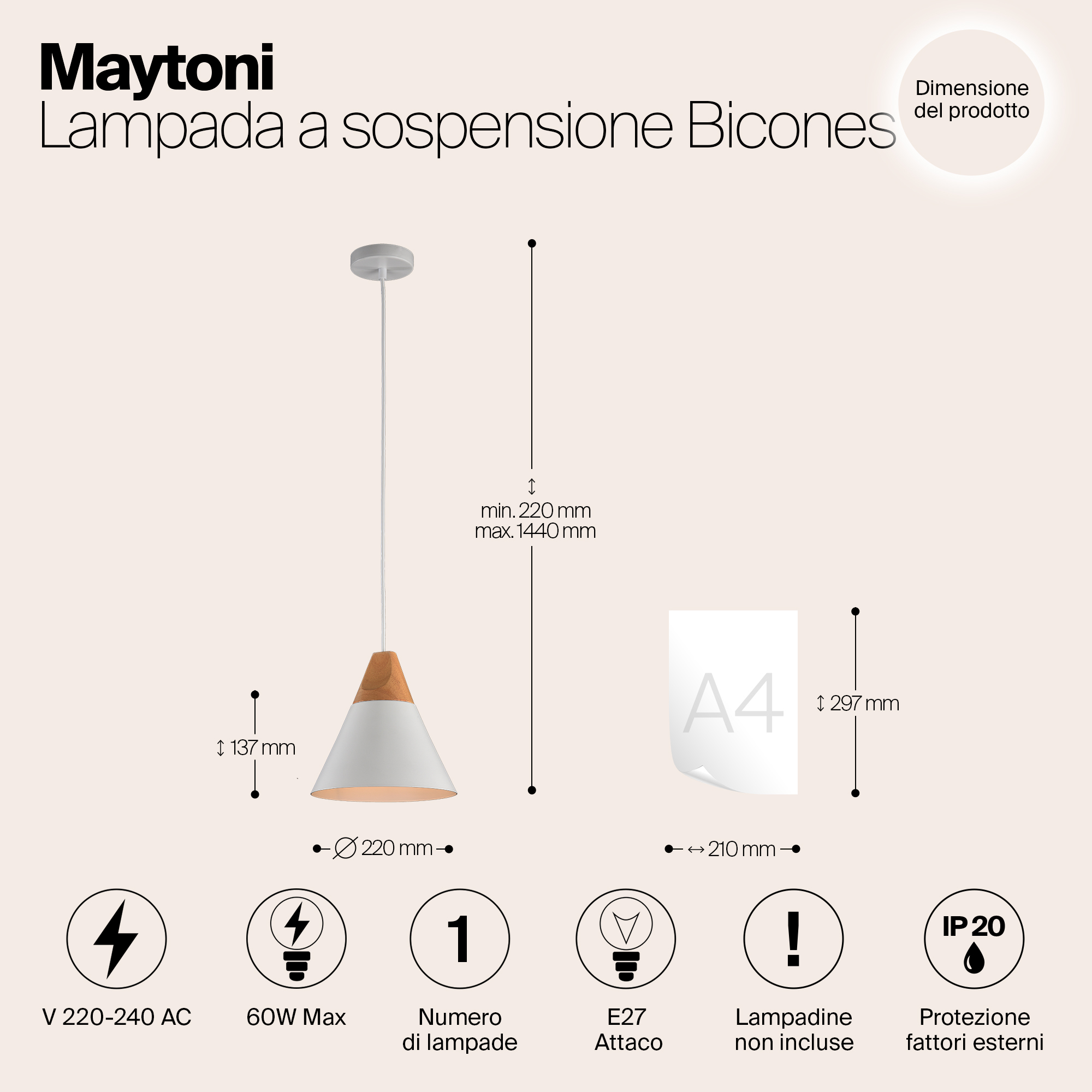 картинка Подвесной светильник Maytoni Bicones P359-PL-01-W магазин pro-decor.kz являющийся официальным дистрибьютором в Казахстане картинка Подвесной светильник Maytoni Bicones P359-PL-01-W от магазина pro-decor.kz