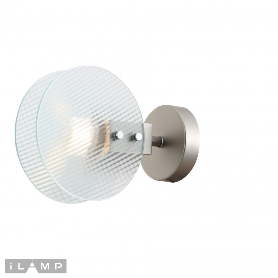 картинка Светильник настенный iLamp Panorama W15598-1 SN+CL от магазина pro-decor.kz