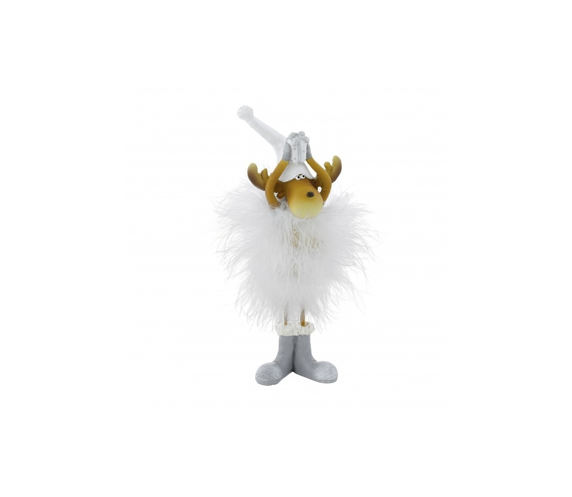 картинка 41259 Статуэтка Олень с подарком,HIRSCH H-230, пластик от магазина pro-decor.kz