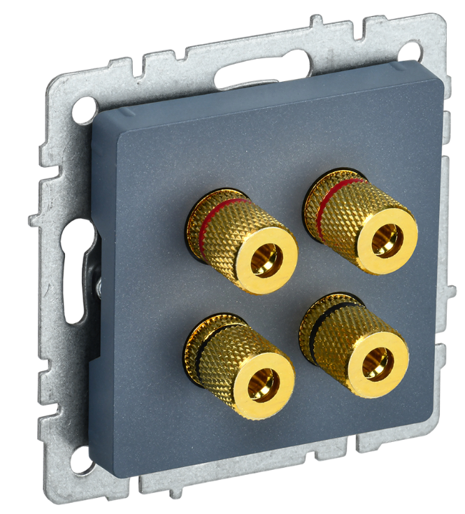 картинка BRITE Аудиорозетка 4-мест. РА10-БрМ мар. IEK от магазина pro-decor.kz