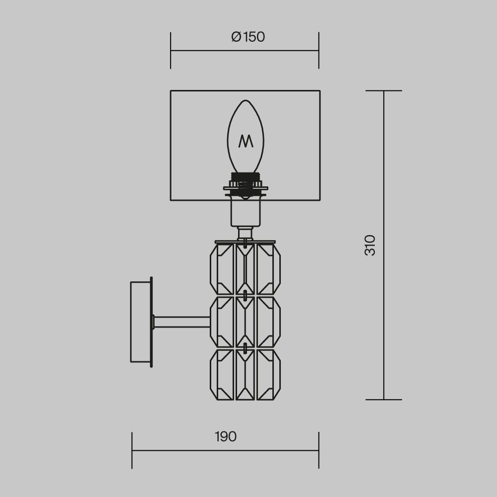 картинка Бра Maytoni Talento DIA008WL-01CH от магазина pro-decor.kz