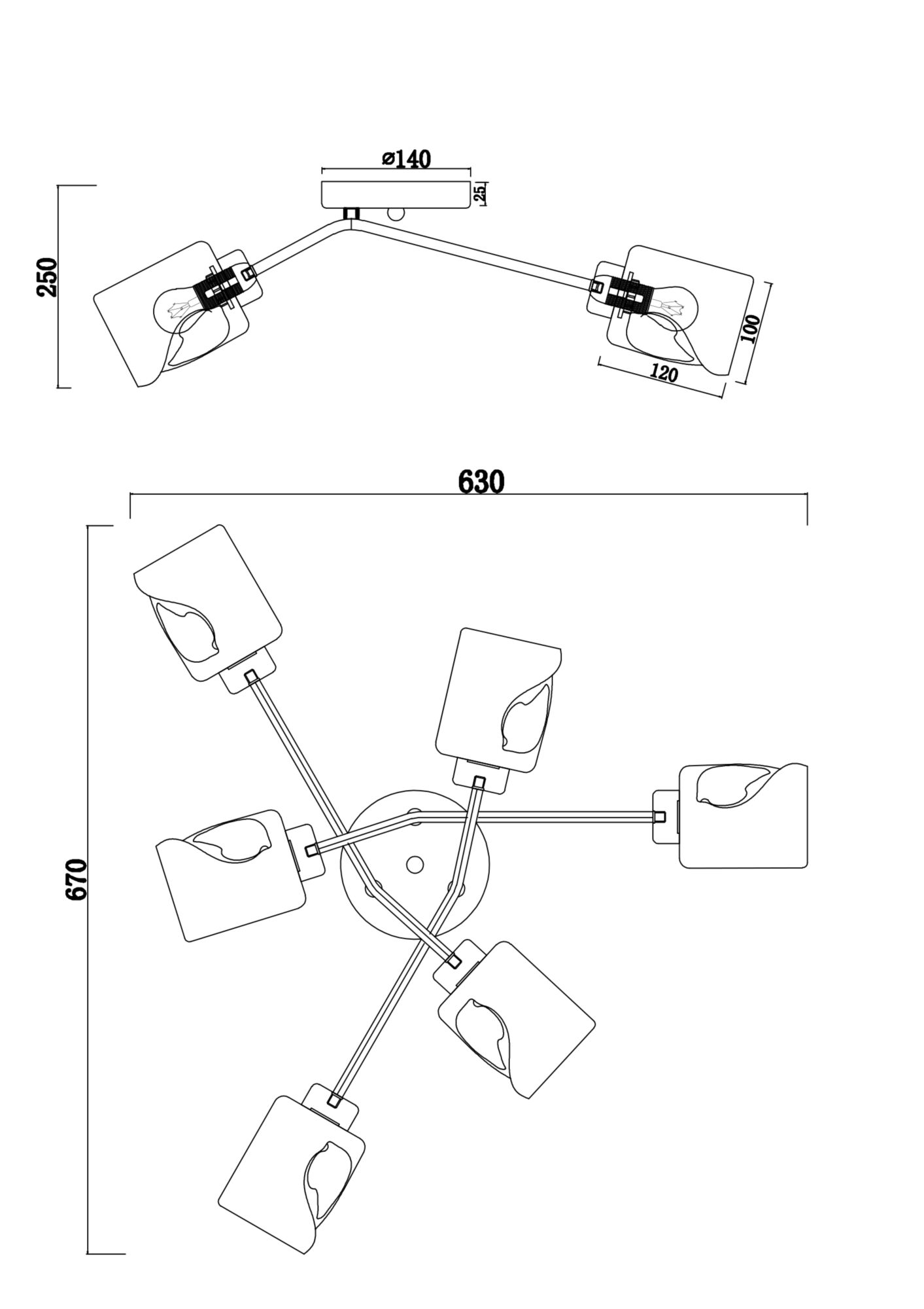картинка Потолочная люстра Freya Isabella FR5095CL-06G от магазина pro-decor.kz