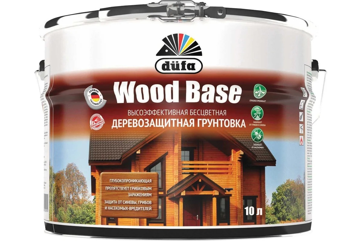 Купить Dufa Грунт WOOD BASE бесцветный 10л Dufa Грунт WOOD BASE бесцветный 10л
