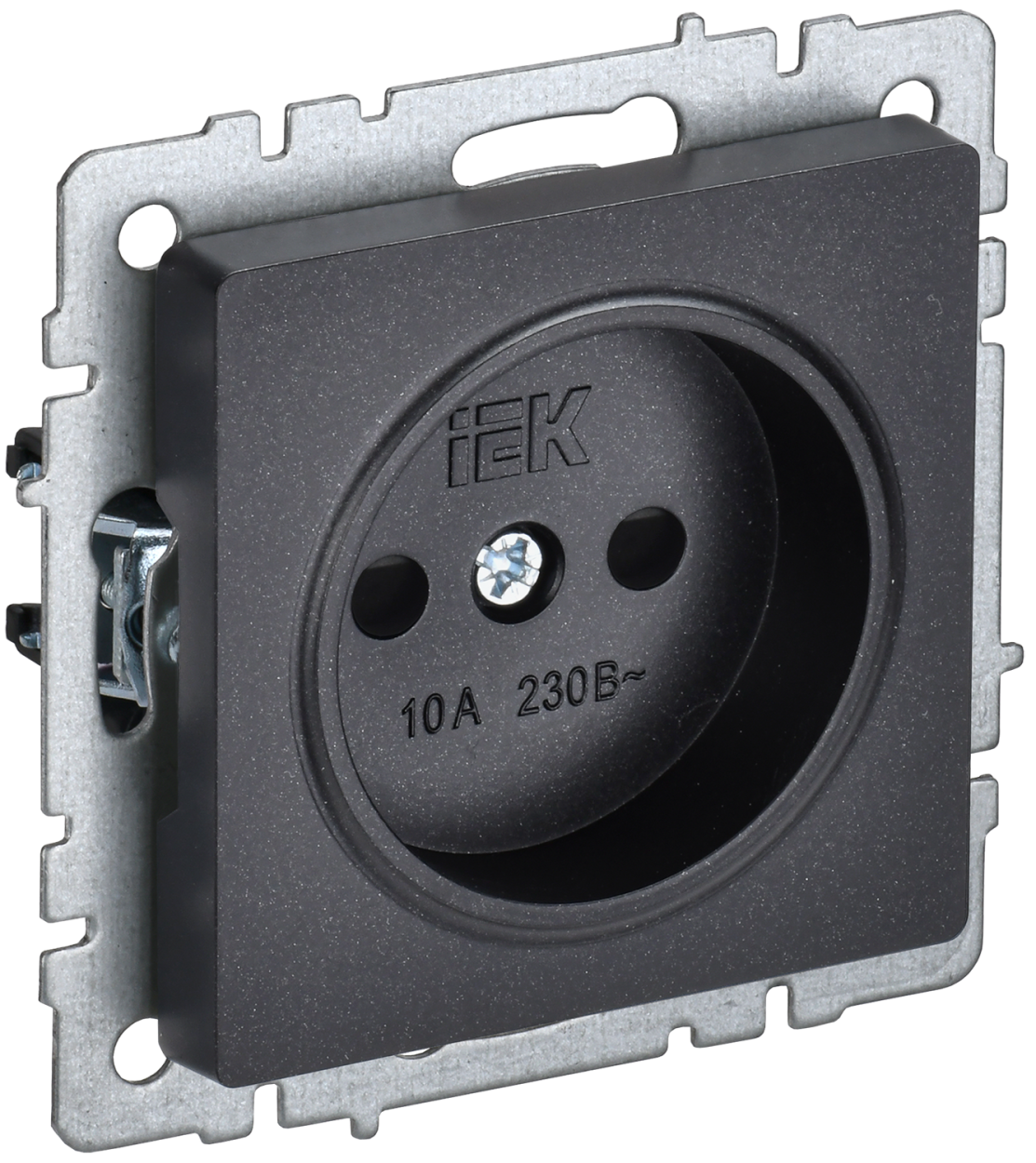 картинка BRITE Роз. без з/к с з/ш 10А РСш10-2-БрЧ черн. IEK от магазина pro-decor.kz