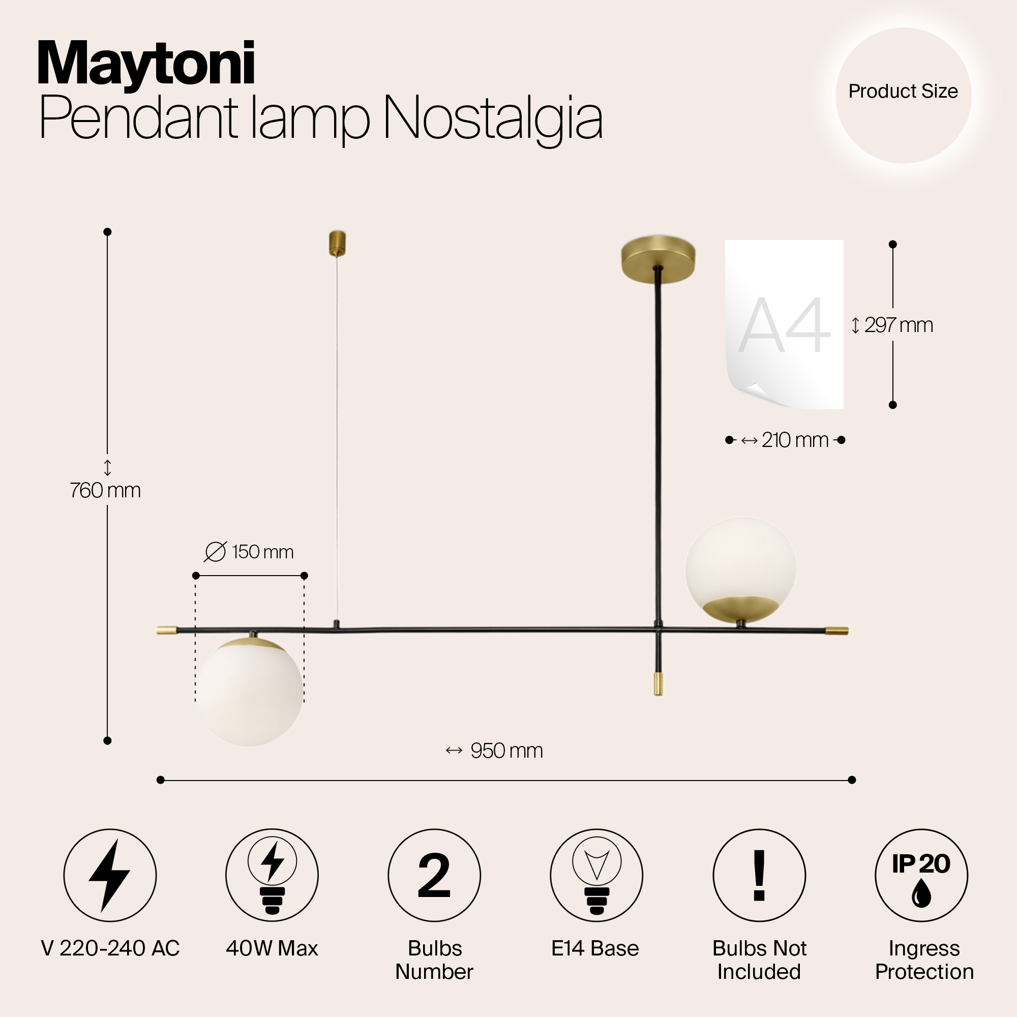 картинка Подвесной светильник Maytoni Nostalgia MOD048PL-02G магазин pro-decor.kz являющийся официальным дистрибьютором в Казахстане картинка Подвесной светильник Maytoni Nostalgia MOD048PL-02G от магазина pro-decor.kz