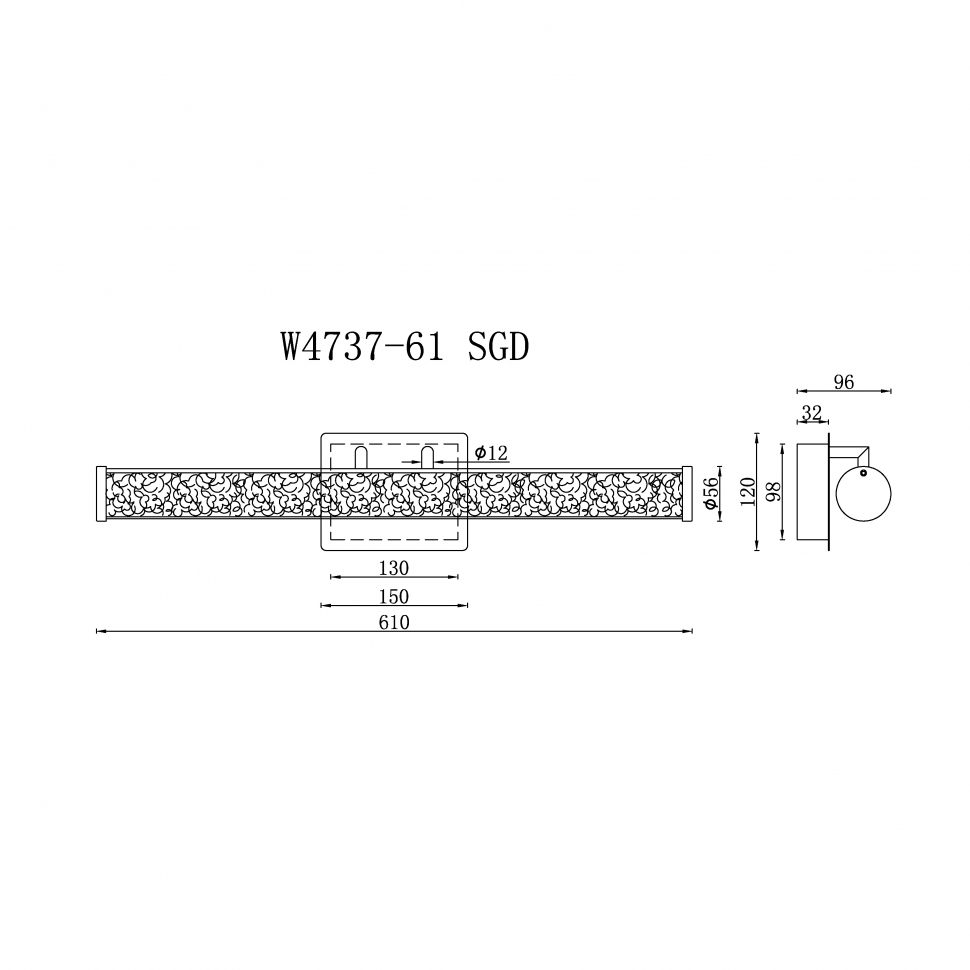 картинка Светильник настенный iLedex Look iLedex W4737-61 SGD от магазина pro-decor.kz