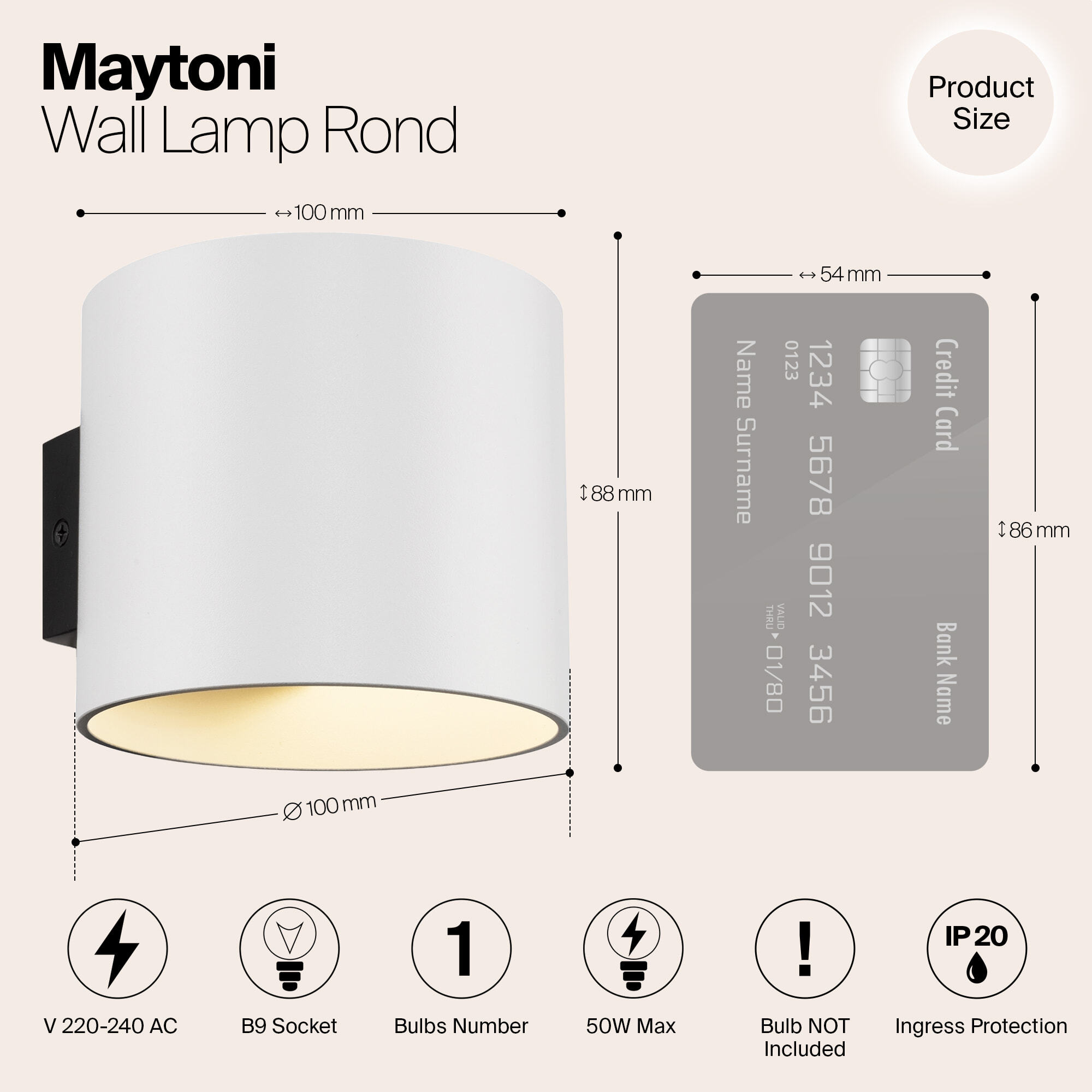картинка Бра Maytoni Rond C066WL-01W от магазина pro-decor.kz